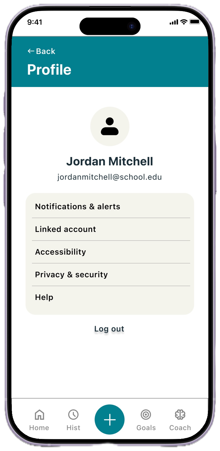 BFF profile screen